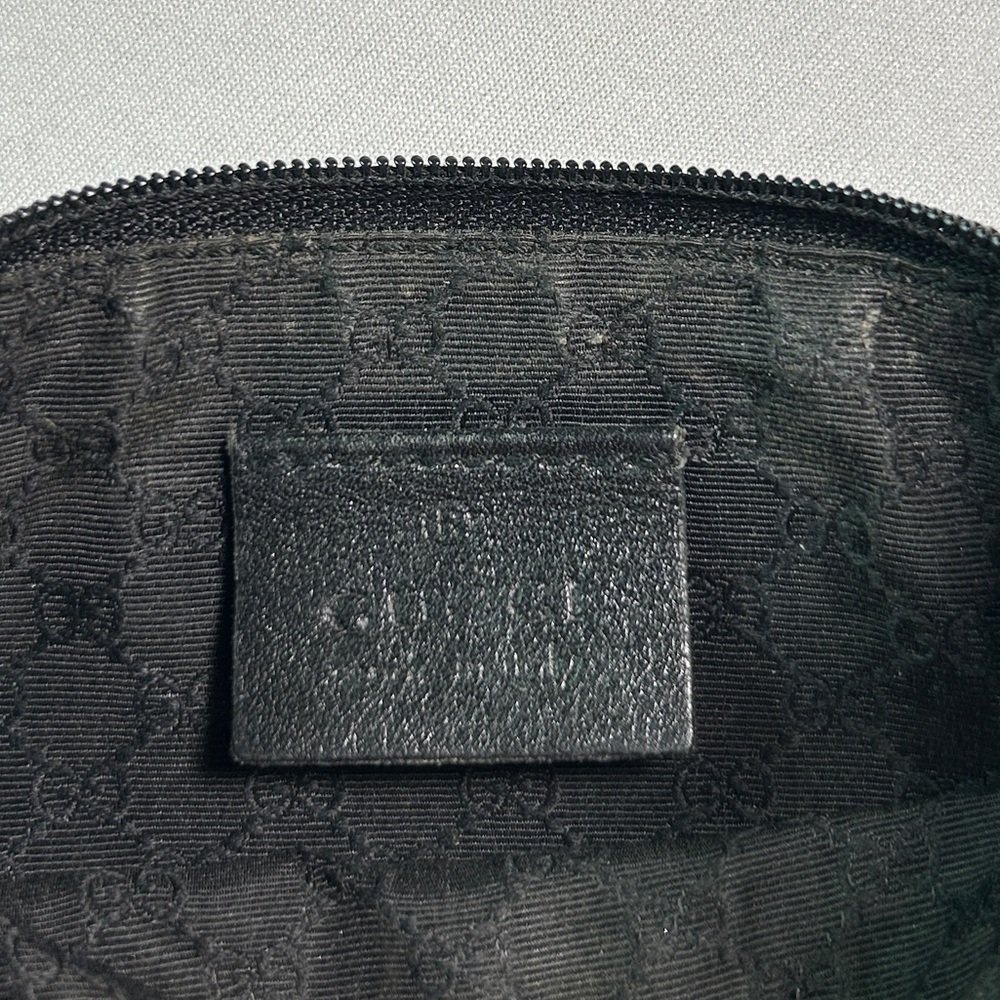Gucci Auth. VTG Leather & Canvas Pochette Bag - Black - Picture 6 of 15